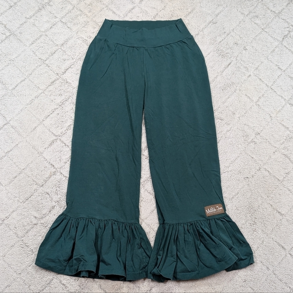 Matilda Jane Teal Wide Leg Pants with Ruffle Hem